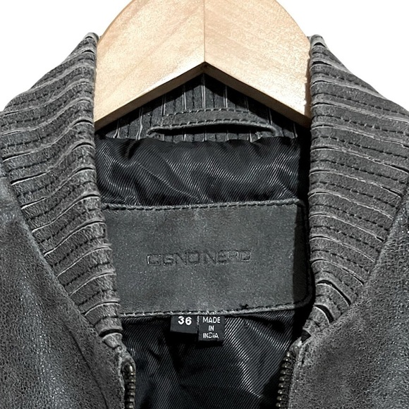 Vintage Cigno Nero Leather Suede Zip Up Jacket Gray Size Small - Picture 4 of 15